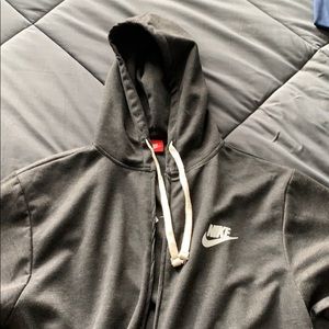 Nike extra-large hoody, full zip, white Nike logo